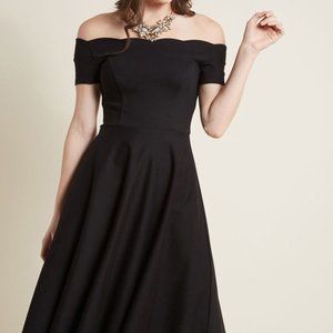 Off-Shoulder Black ModCloth Dress